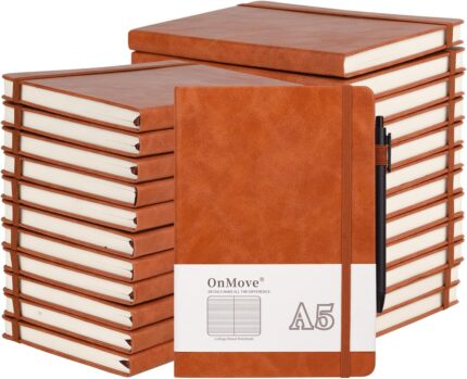 24-Pack A5 Hardcover Journals with Pen Holder