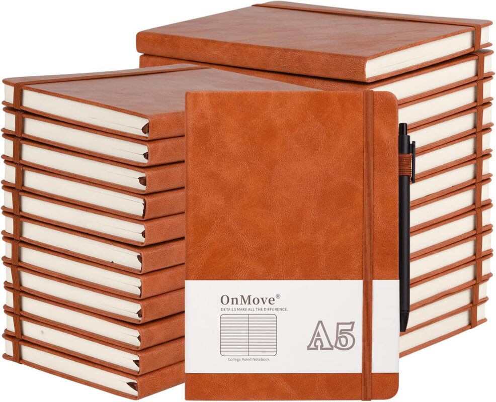 24-Pack A5 Hardcover Journals with Pen Holder