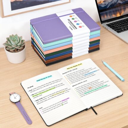 A5 Hardcover Lined Journal 100 GSM — Pack of 4, Assorted Covers
