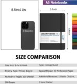 A5 Hardcover Lined Journal 200 Pages — Pack of 10, Ten Colours