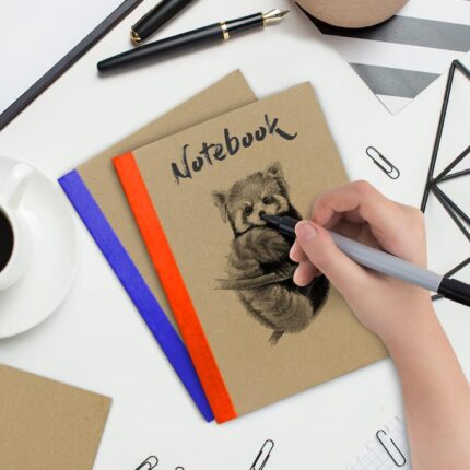 A5 Kraft Softcover Blank Notebook — Pack of 50, 120 Pages