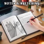 A5 Softcover Lined Journal — 300 Pages, Embossed Faux Leather, Black