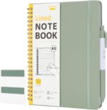 A5 green spiral notebook