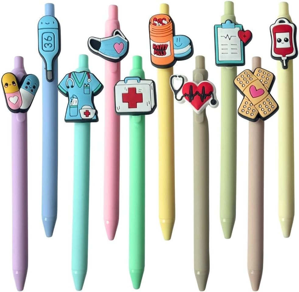 Ten Medical Theme Ballpoint Pens