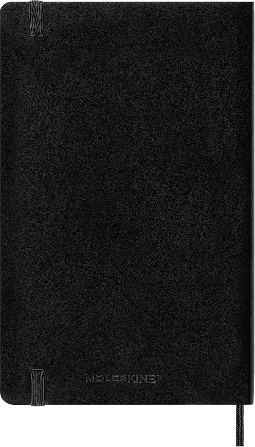 Classic Soft Cover Ruled Notebook, 5 x 8.25 in - 192 Pages, Black