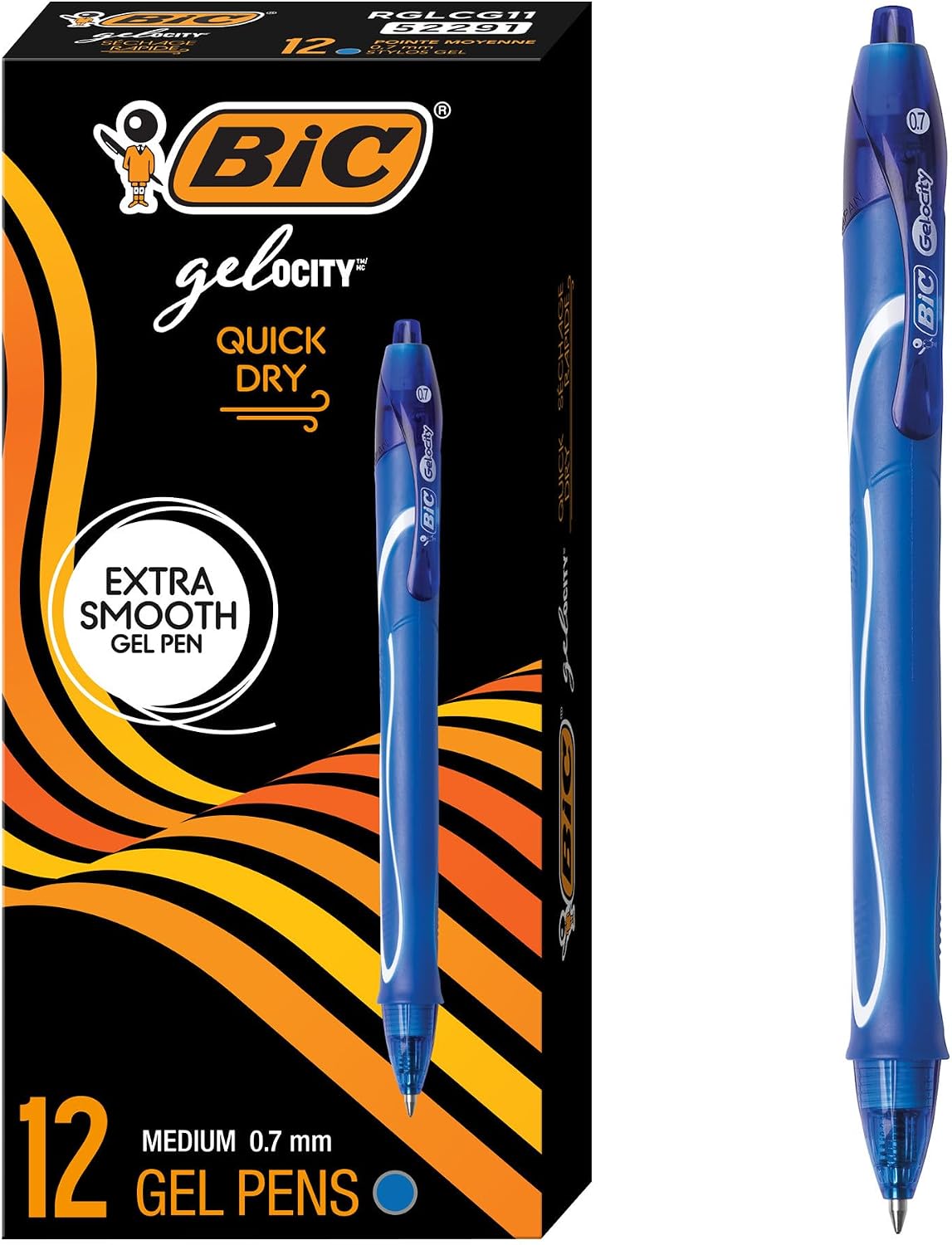 Blue Quick-dry Gel Pens - 12-Pack