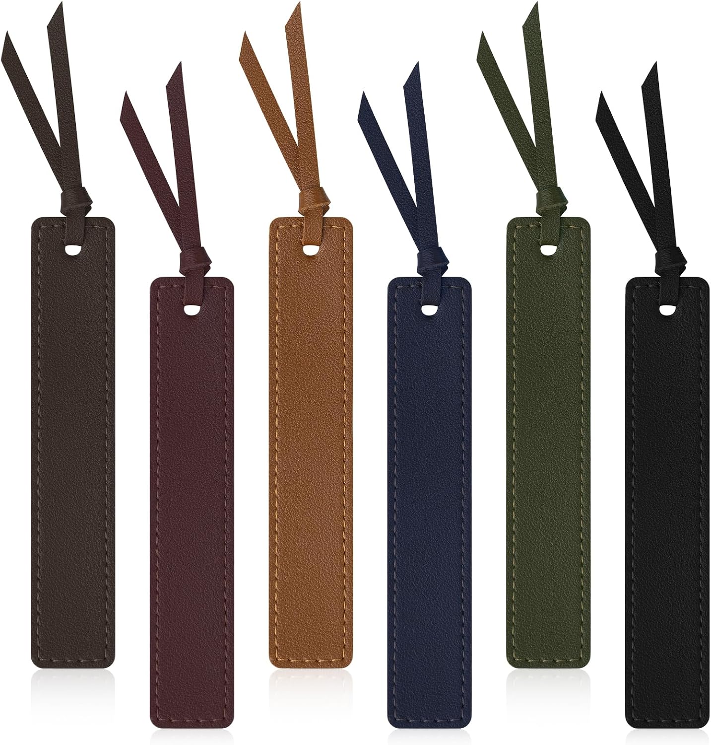 Six Stitched Bookmarks with