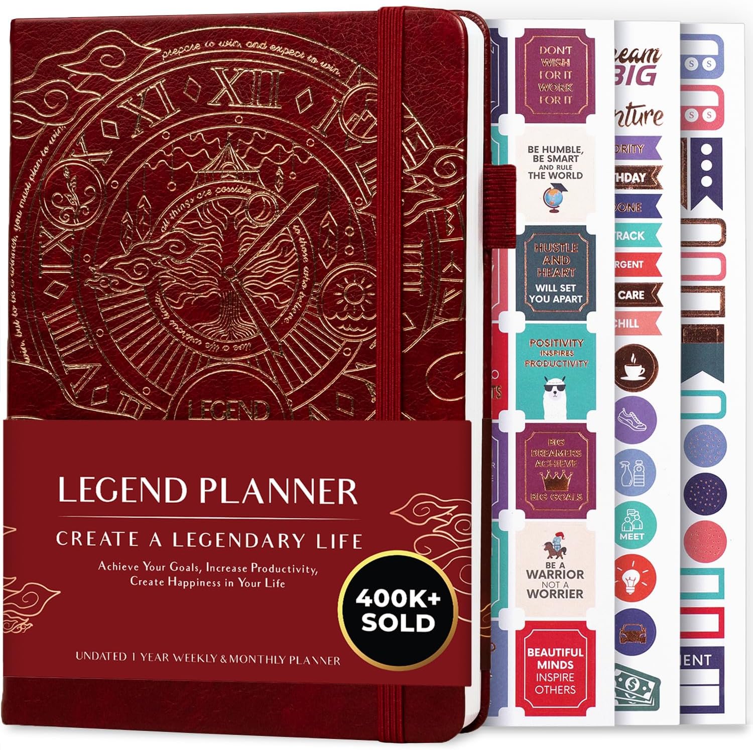 Undated A5 Wine Red Journal